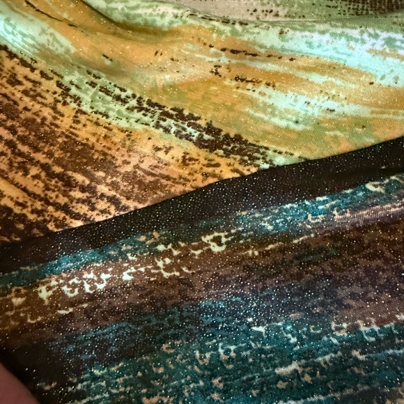 Rabbit Rabbit Rabbit Designs Abstract Cowl Neck Stretch Dress Size 12 - Picture 5 of 10